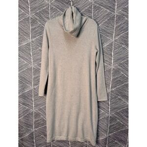 Ralph Lauren Women's Oatmeal Heather Gray Cashmere‎ Turtleneck Sweater Dress XL